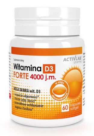 Activlab Witamina D3 Forte 4000j.m. 60kap.