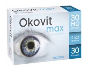 OKOVIT MAX 30 mg LUTEINY  ZEAKSANTYNA Borówka 30k