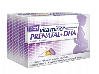 VITA-MINER PRENATAL + DHA witaminy w ciąży 30+30