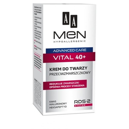 AA Men advanced vital 40+ krem przeciwzmarszczkowy