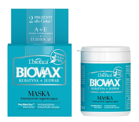 BIOVAX  MASECZKA KERATYNA JEDWAB +GRATIS L'BIOTICA