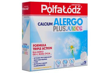 CALCIUM ALERGO PLUS JUNIOR 16 WAPNO DLA DZIECI