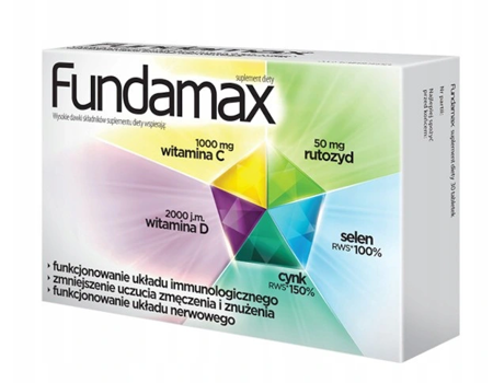 FUNDAMAX odporność witamina d rutozyd cynk 30 tabl