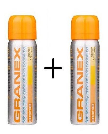 GRANEX SPRAY NA TRĄDZIK PRYSZCZE ZASKÓRNIKI DUOPAK