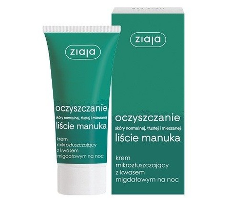 KREM Z KWASEM MIGDAŁOWYM LIŚCIE MANUKA ZIAJA