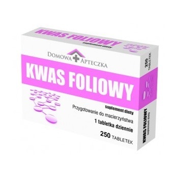 Kwas Foliowy 250 tabletek - Acidum Folicum - Ciąża