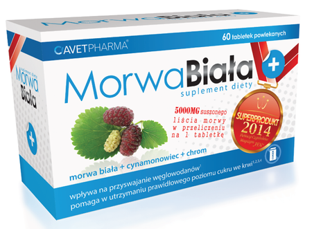 Morwa Biała 60 PLUS Cynamonowiec Chrom ODCHUDZANIE