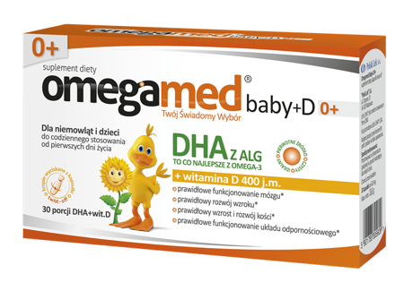 OMEGAMED BABY WITAMINA D3 400 DHA z ALG 30 porcji