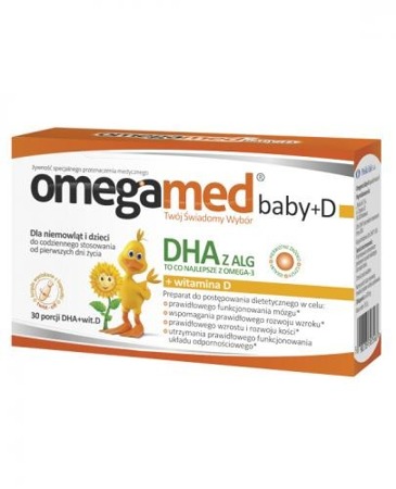 Omegamed baby+D DHA z ALG 30 kapsułek NIEMOWLĘTA