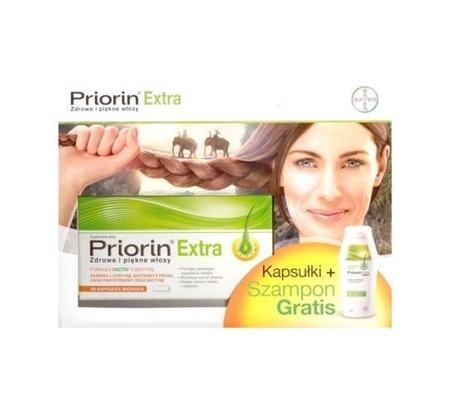 PRIORIN Extra 60 kapsułek + szampon GRATIS ZESTAW