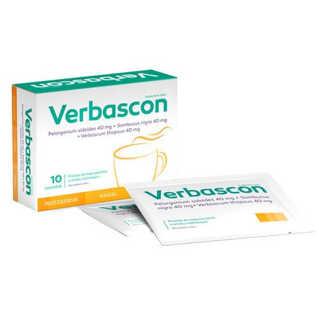 VERBASCON 10 sasz. przeziębienie kaszel gardło