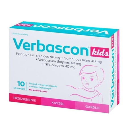 VERBASCON KIDS 10 sasz przeziębienie kaszel gardło