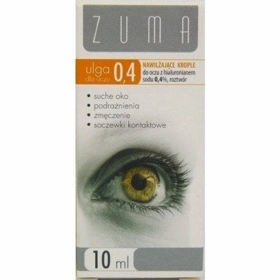 Zuma Ulga 0 4 Nawilżające Krople do Oczu 10ml